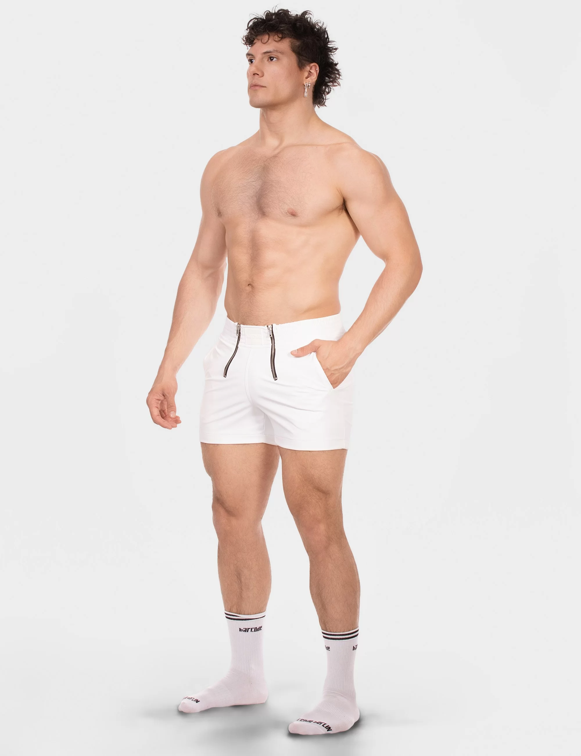 Zipper Short Doraf - White