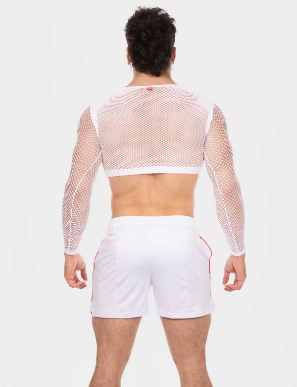 Fishnet Crop Florence - White