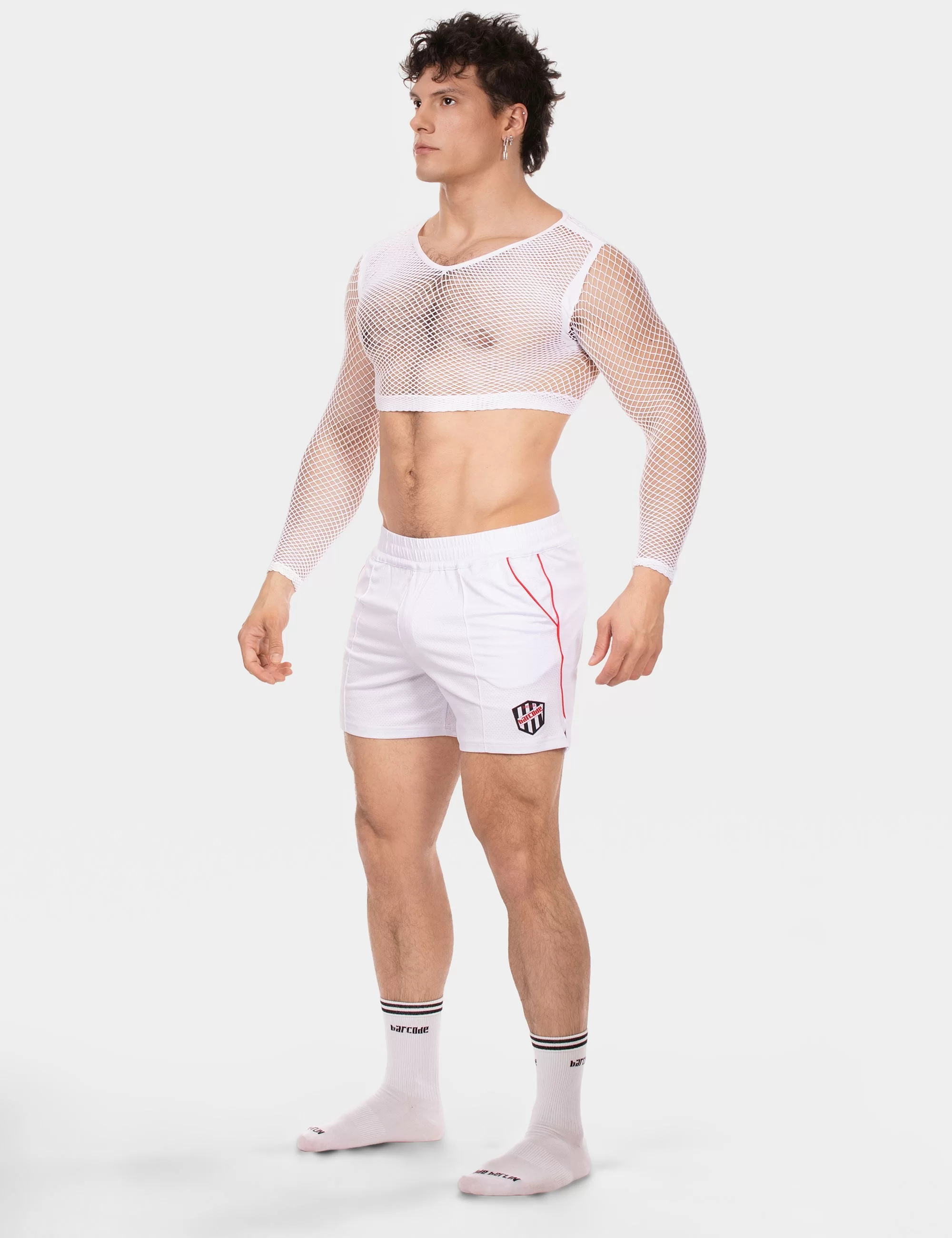 Fishnet Crop Florence - White