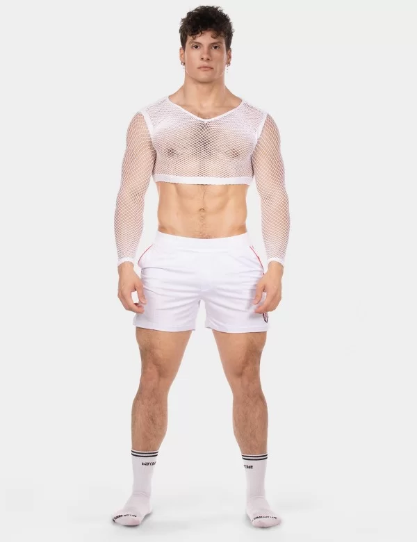 Fishnet Crop Florence - White
