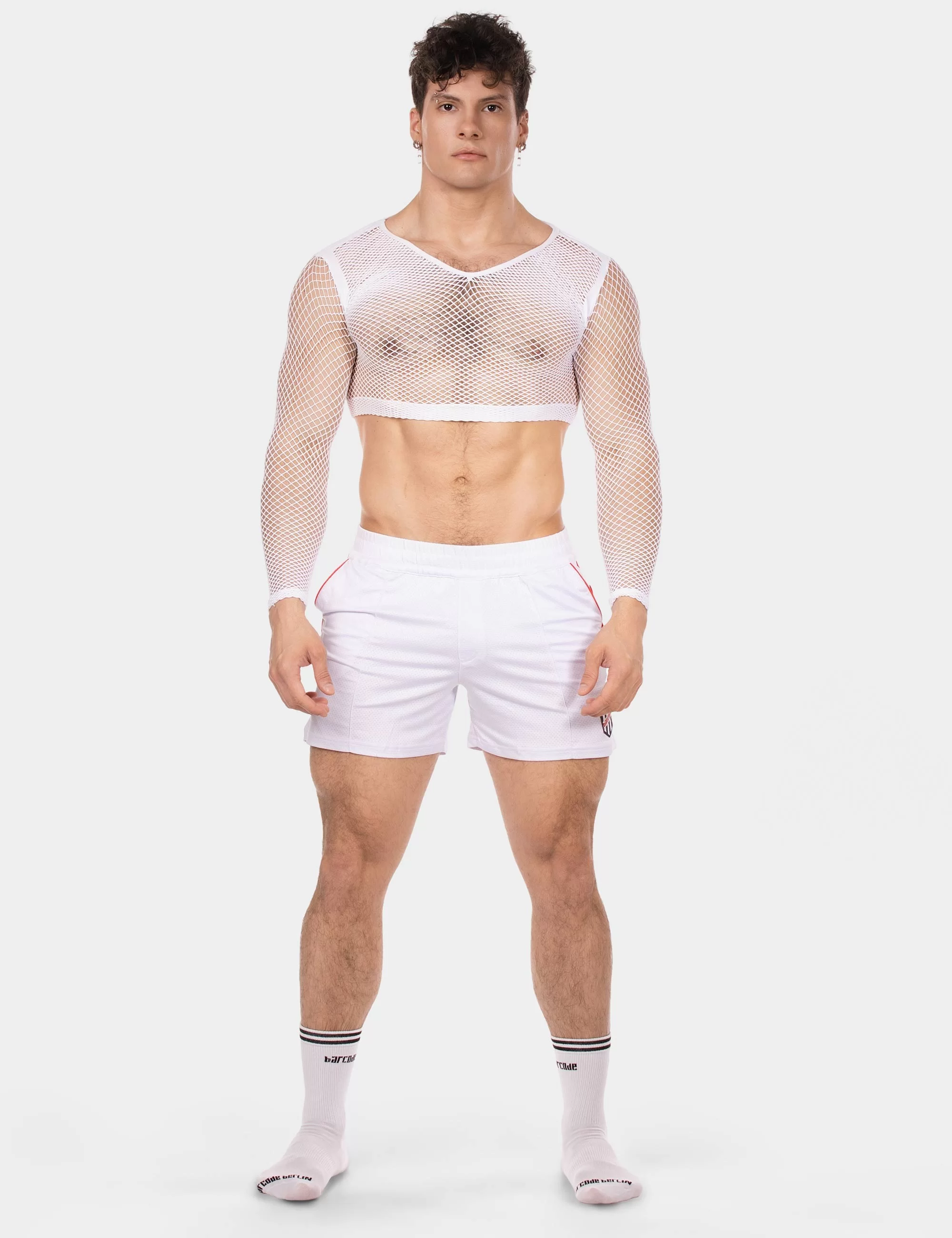 Fishnet Crop Florence - White