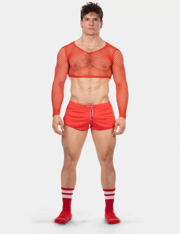 Fishnet Crop Florence - Red