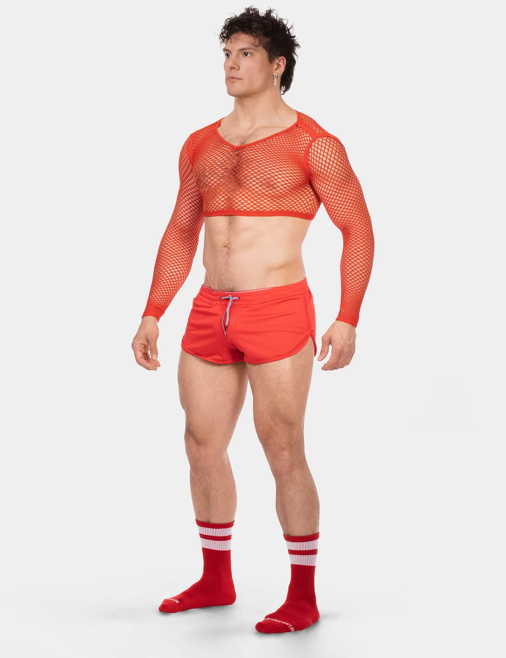 Fishnet Crop Florence - Red