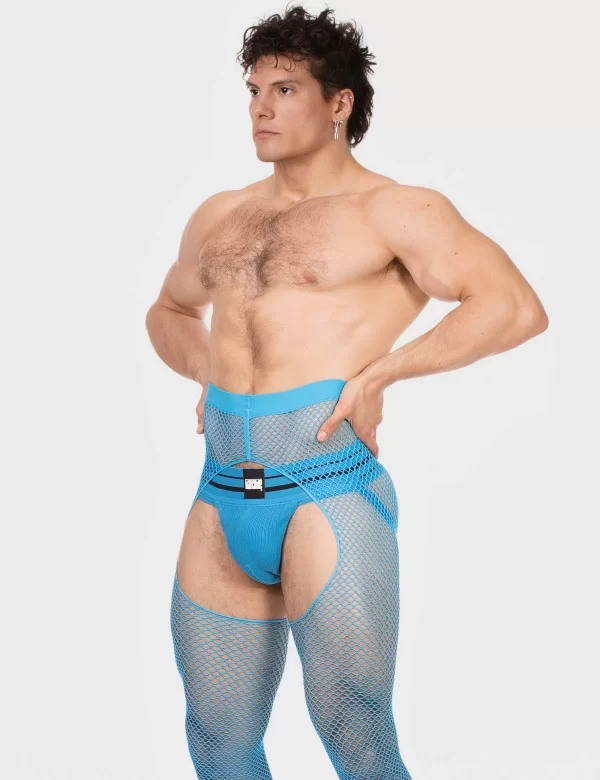 Fishnet Leggings Cacci - Neonblue