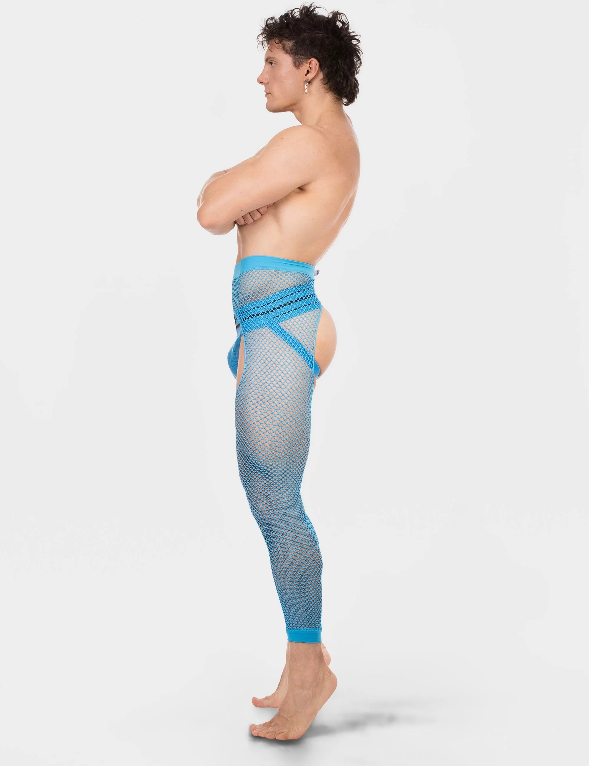 Fishnet Leggings Cacci - Neonblue