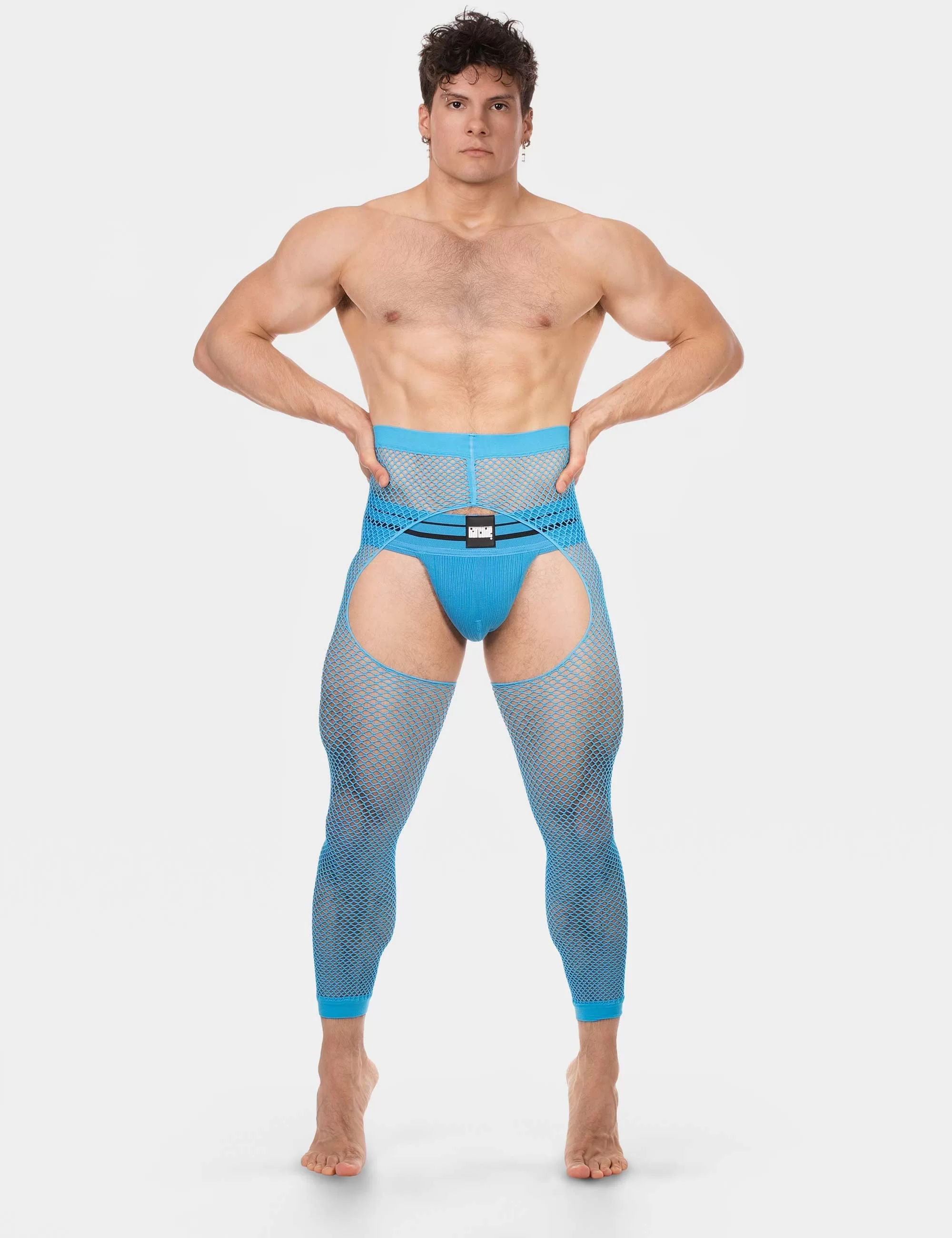 Fishnet Leggings Cacci - Neonblue