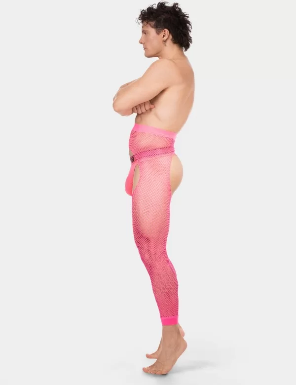 Fishnet Leggings Cacci - Neonpink
