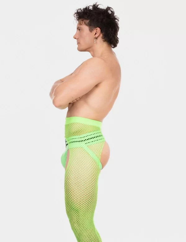 Fishnet Leggings Cacci - Neongreen