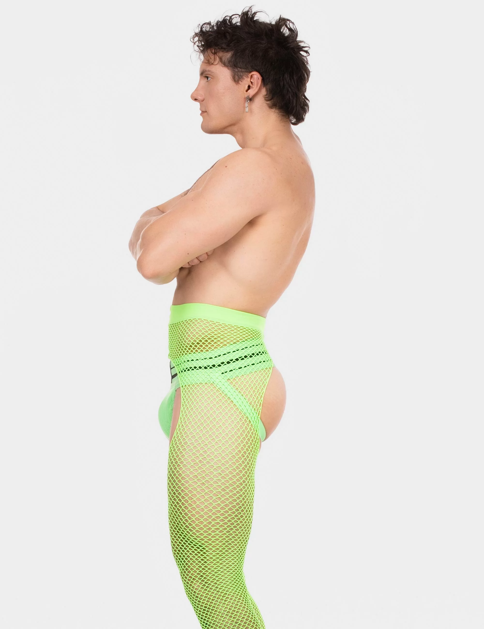 Fishnet Leggings Cacci - Neongreen