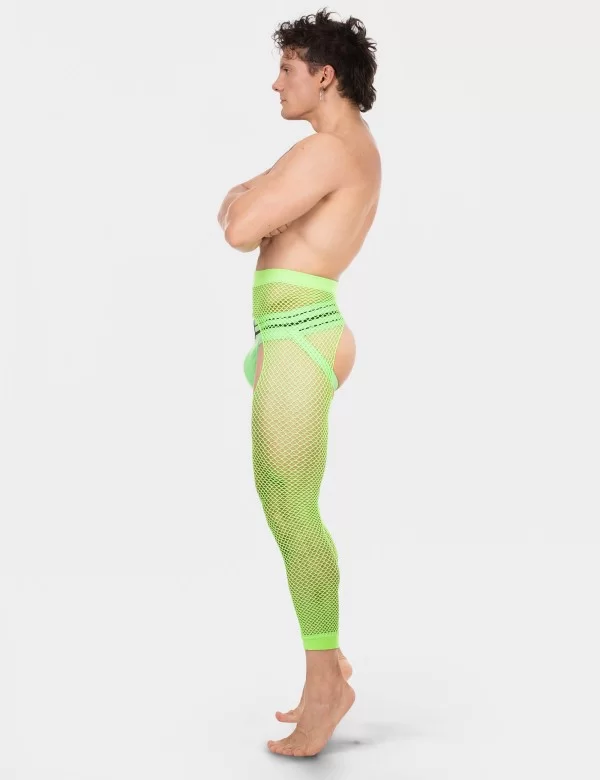 Fishnet Leggings Cacci - Neongreen