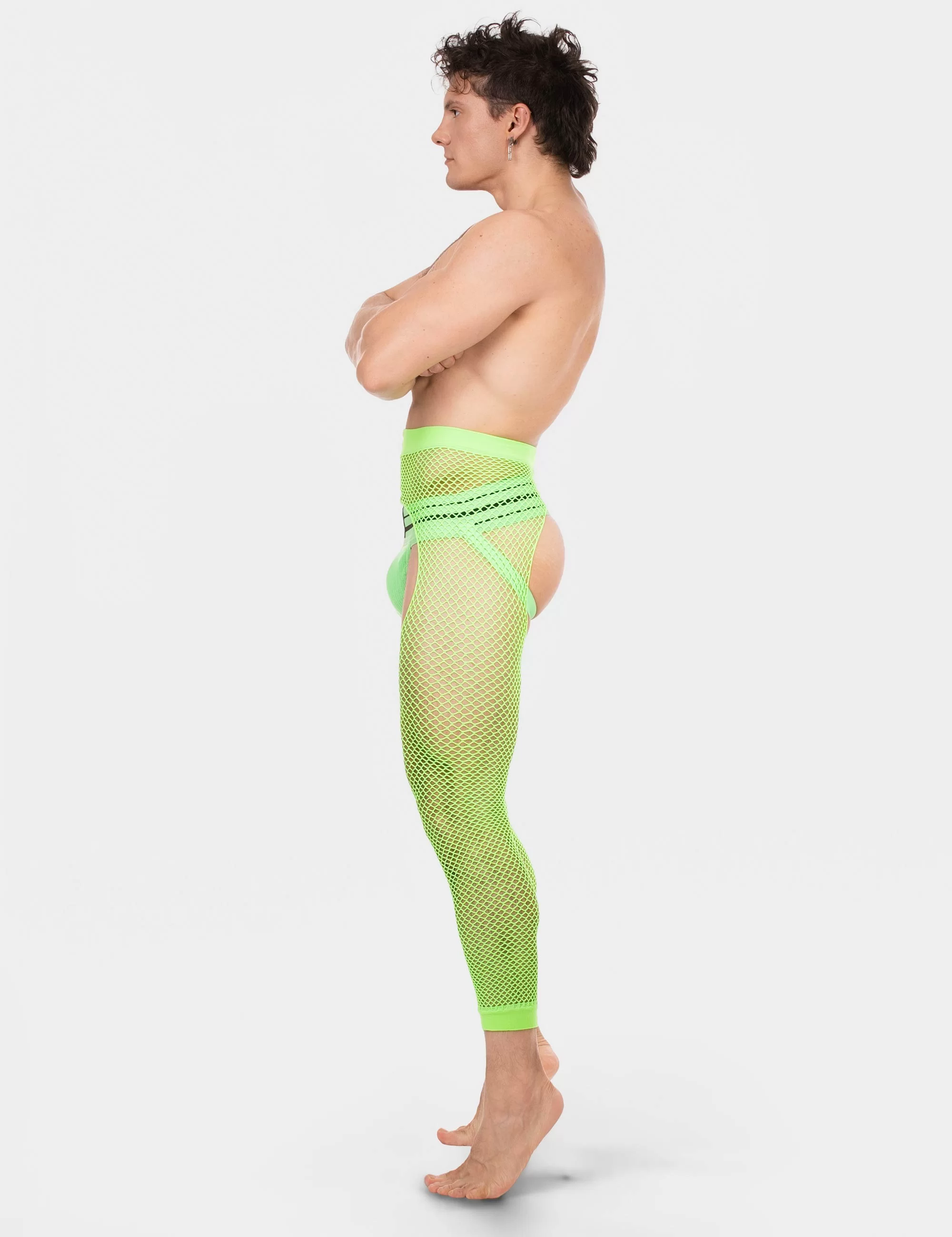 Fishnet Leggings Cacci - Neongreen