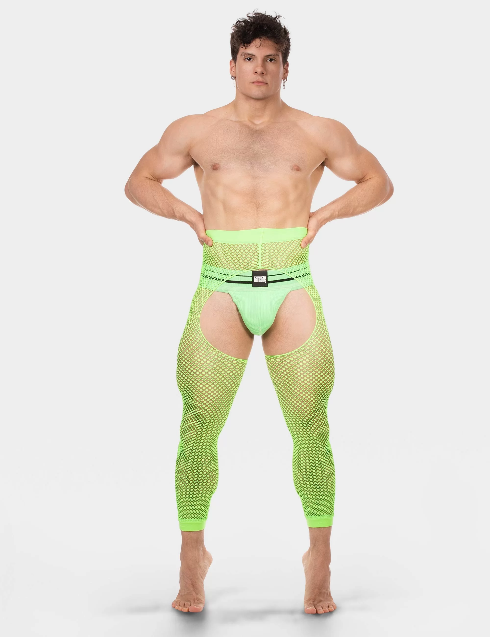 Fishnet Leggings Cacci - Neongreen