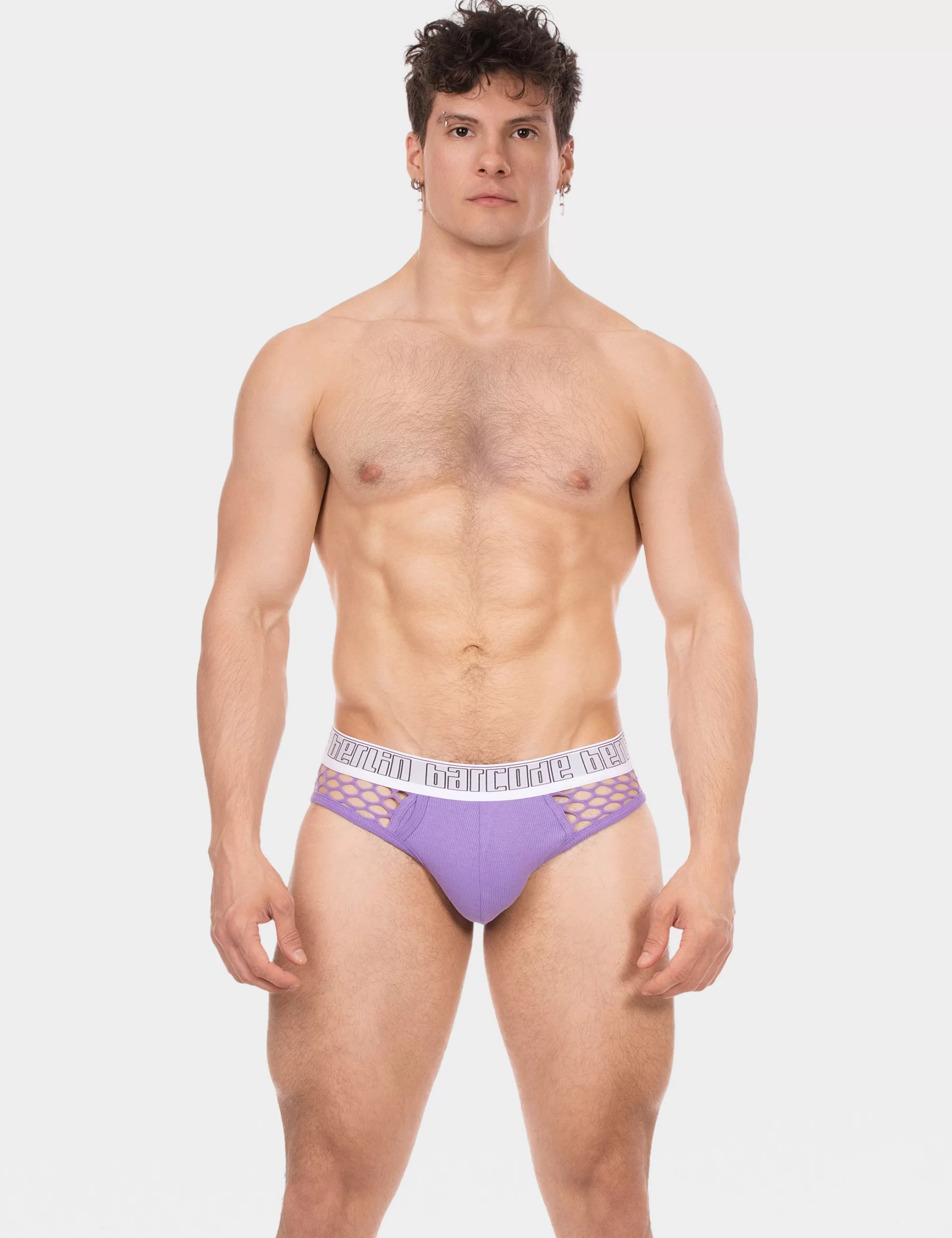 Mesh Brief Nursu - White-Purple