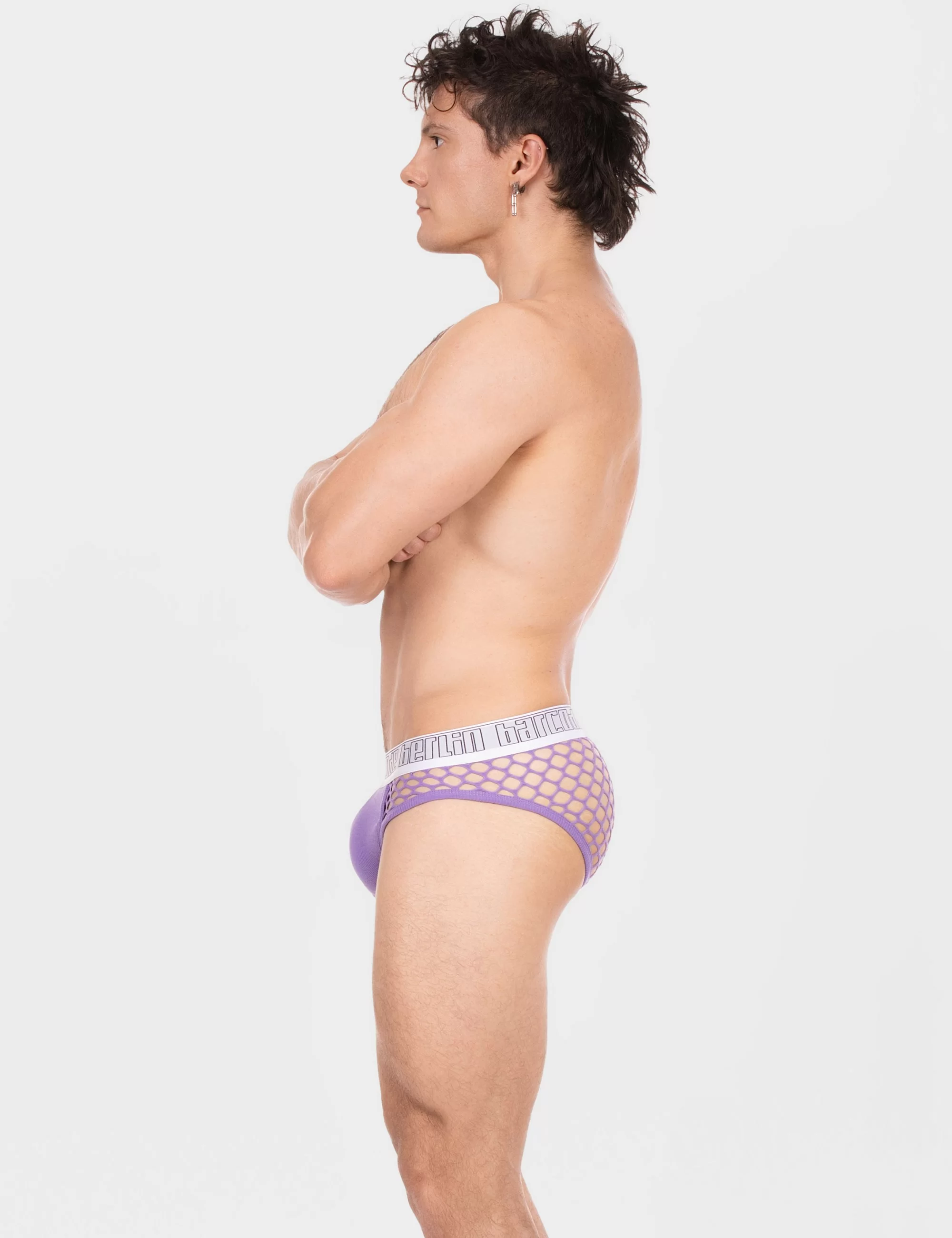 Mesh Brief Nursu - White-Purple