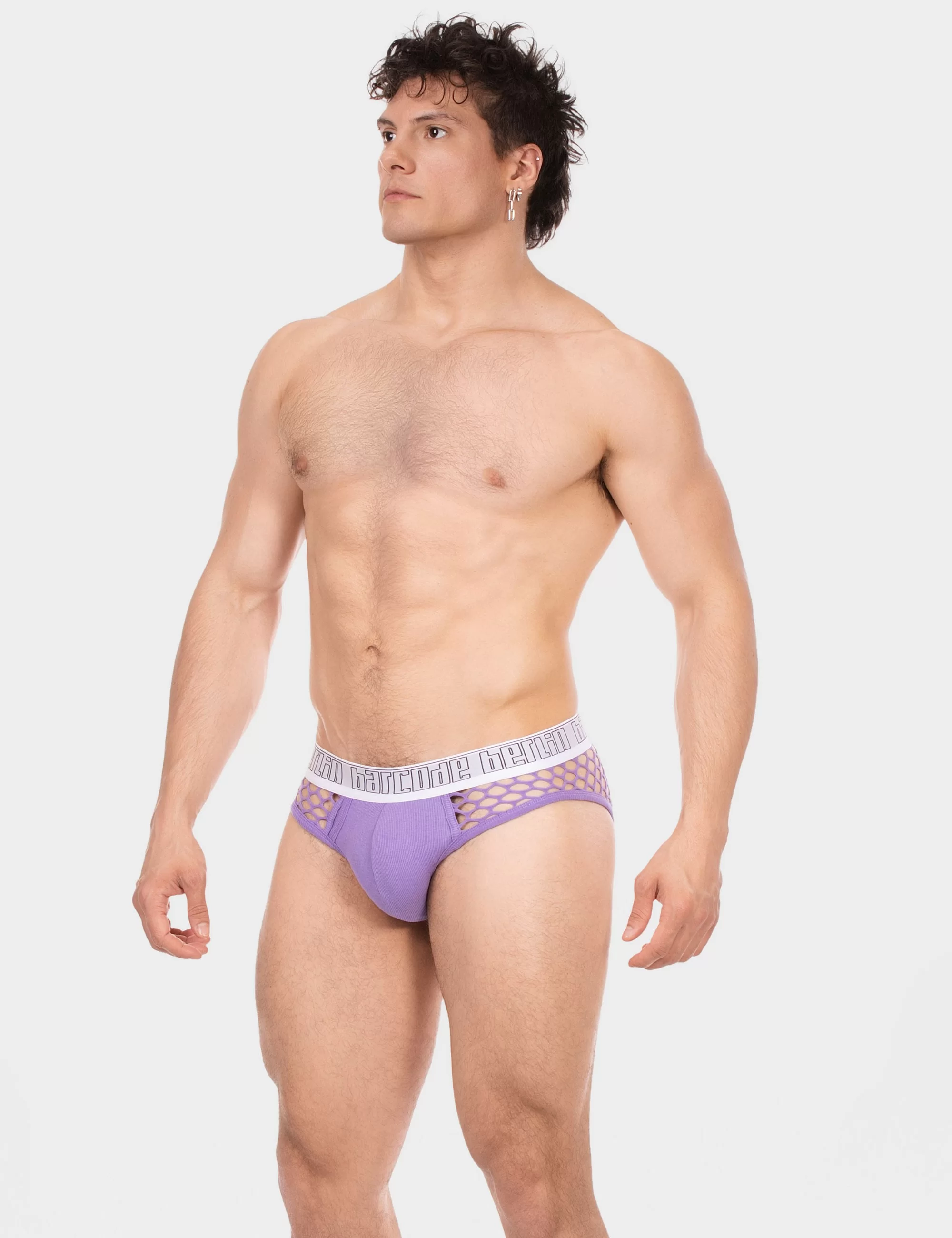 Mesh Brief Nursu - White-Purple