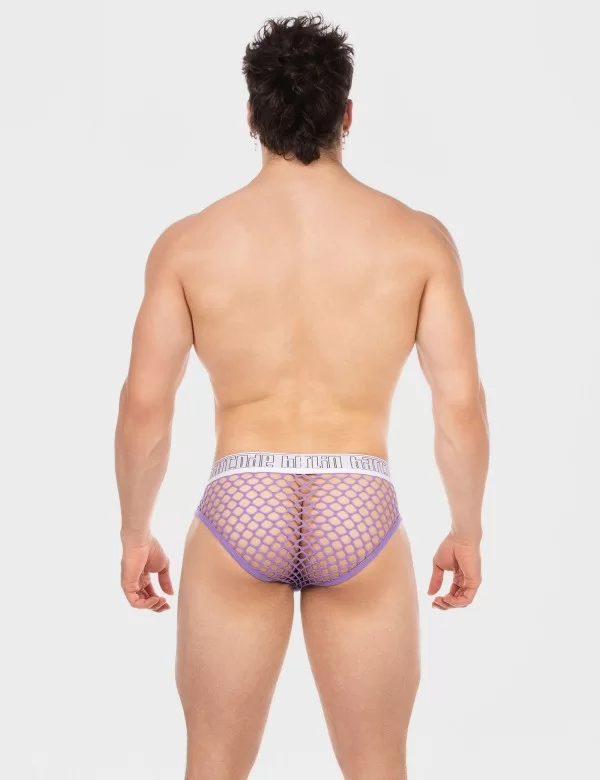 Mesh Brief Nursu - White-Purple