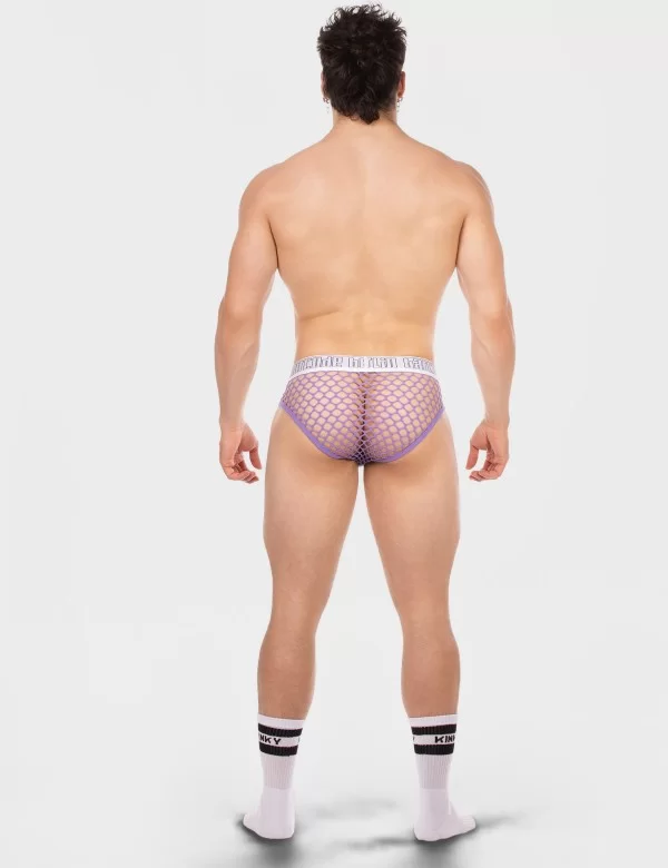 Mesh Brief Nursu - White-Purple