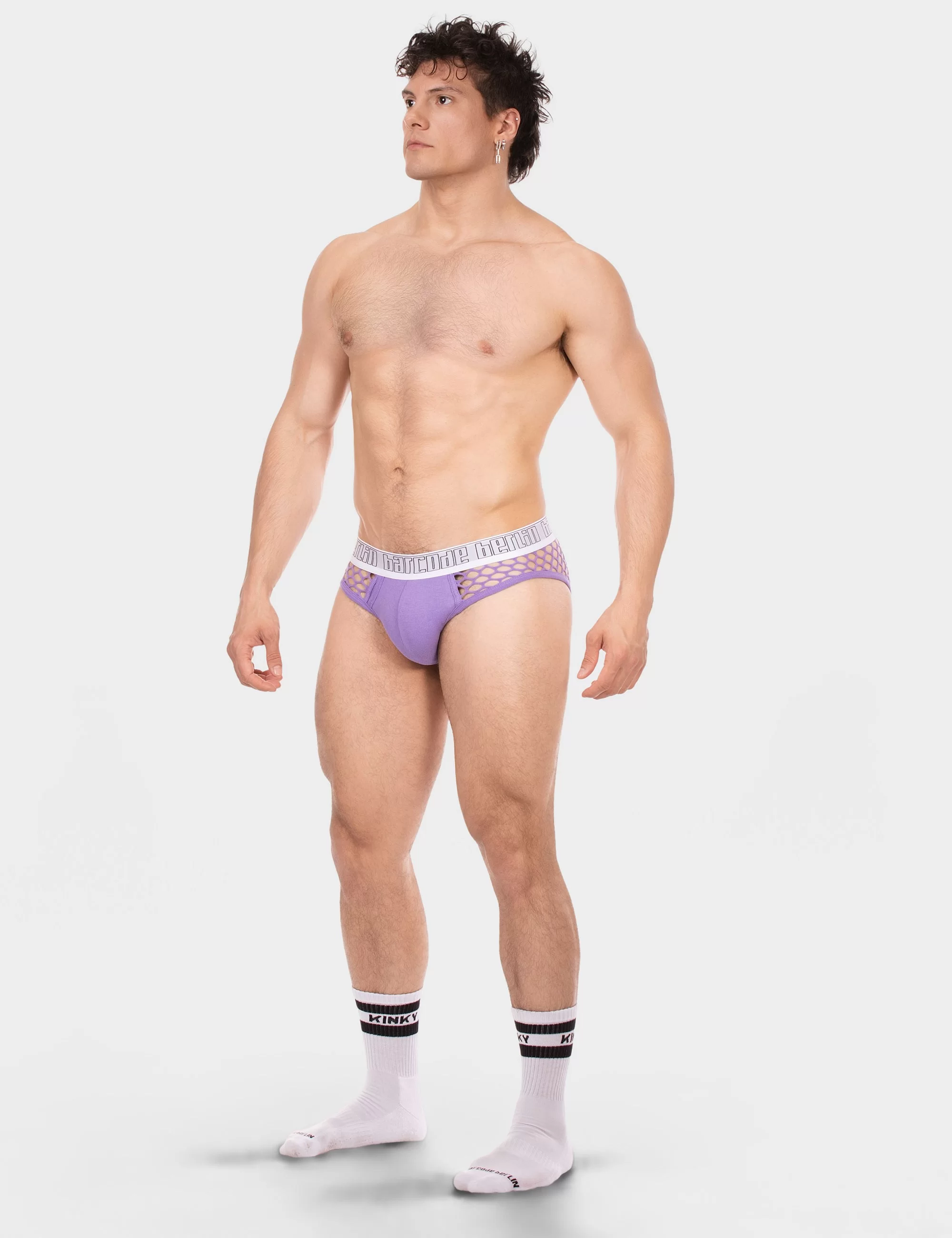 Mesh Brief Nursu - White-Purple
