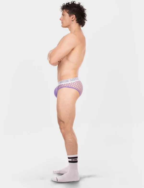 Mesh Brief Nursu - White-Purple