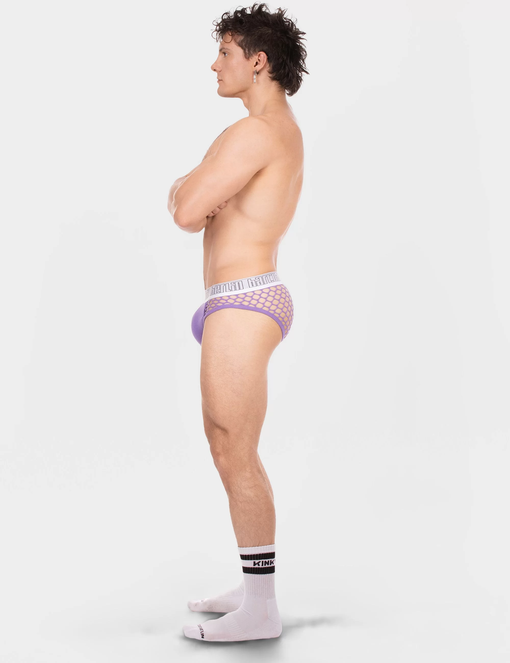 Mesh Brief Nursu - White-Purple