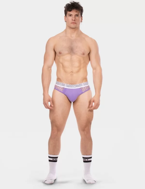 Mesh Brief Nursu - White-Purple