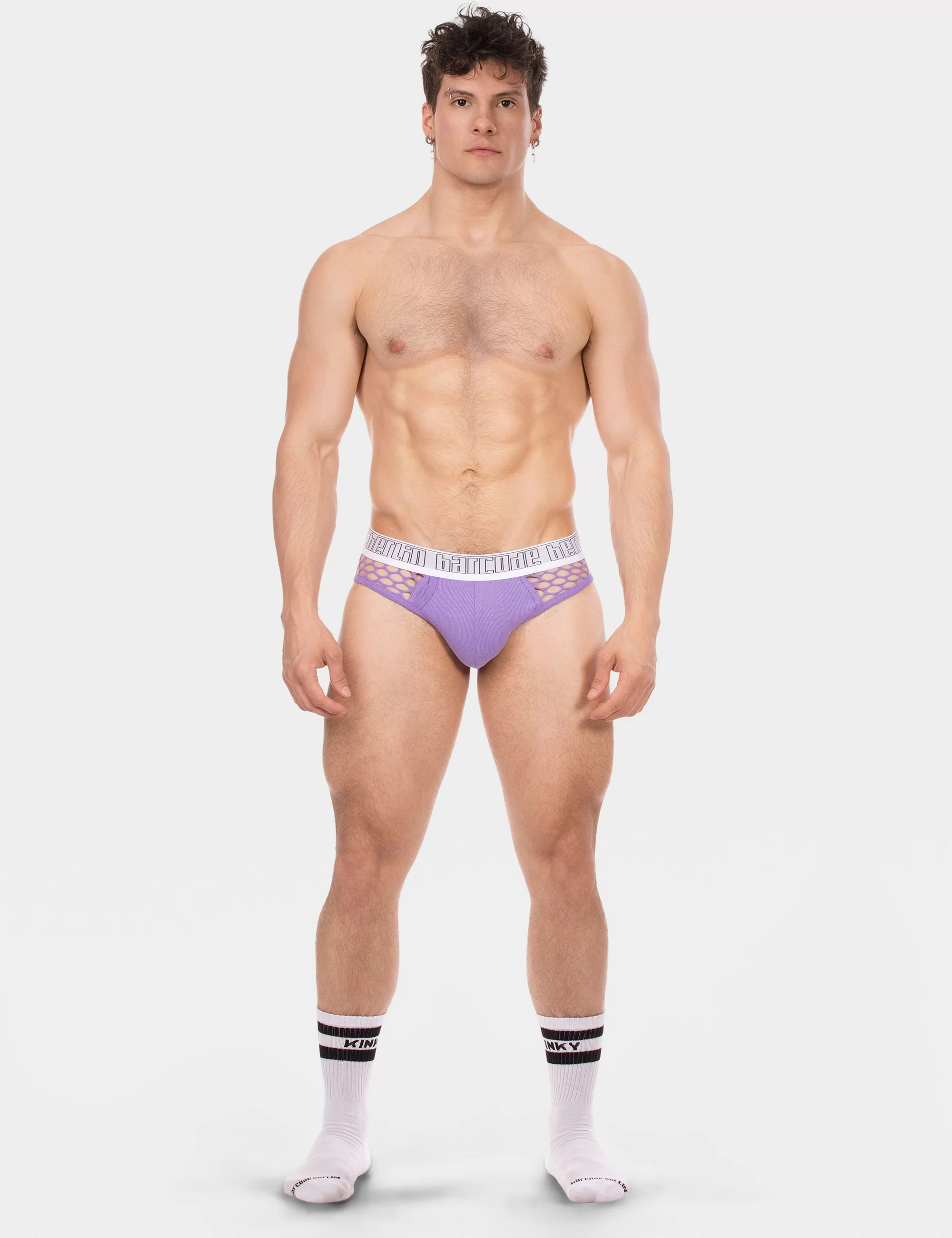 Mesh Brief Nursu - White-Purple