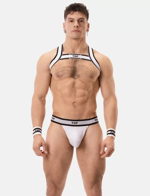 Suspender Top - White-Black