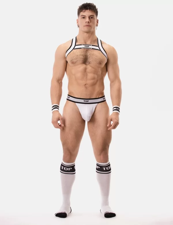 Suspender Top - White-Black