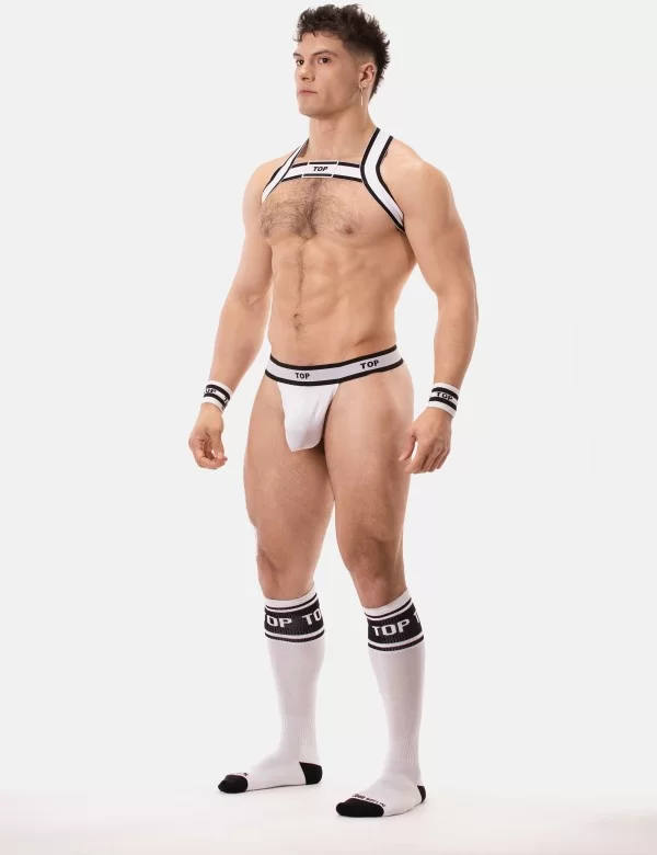 Suspender Top - White-Black