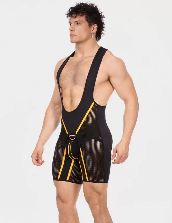 Chaps Singlet Krish - Black-Yellow
