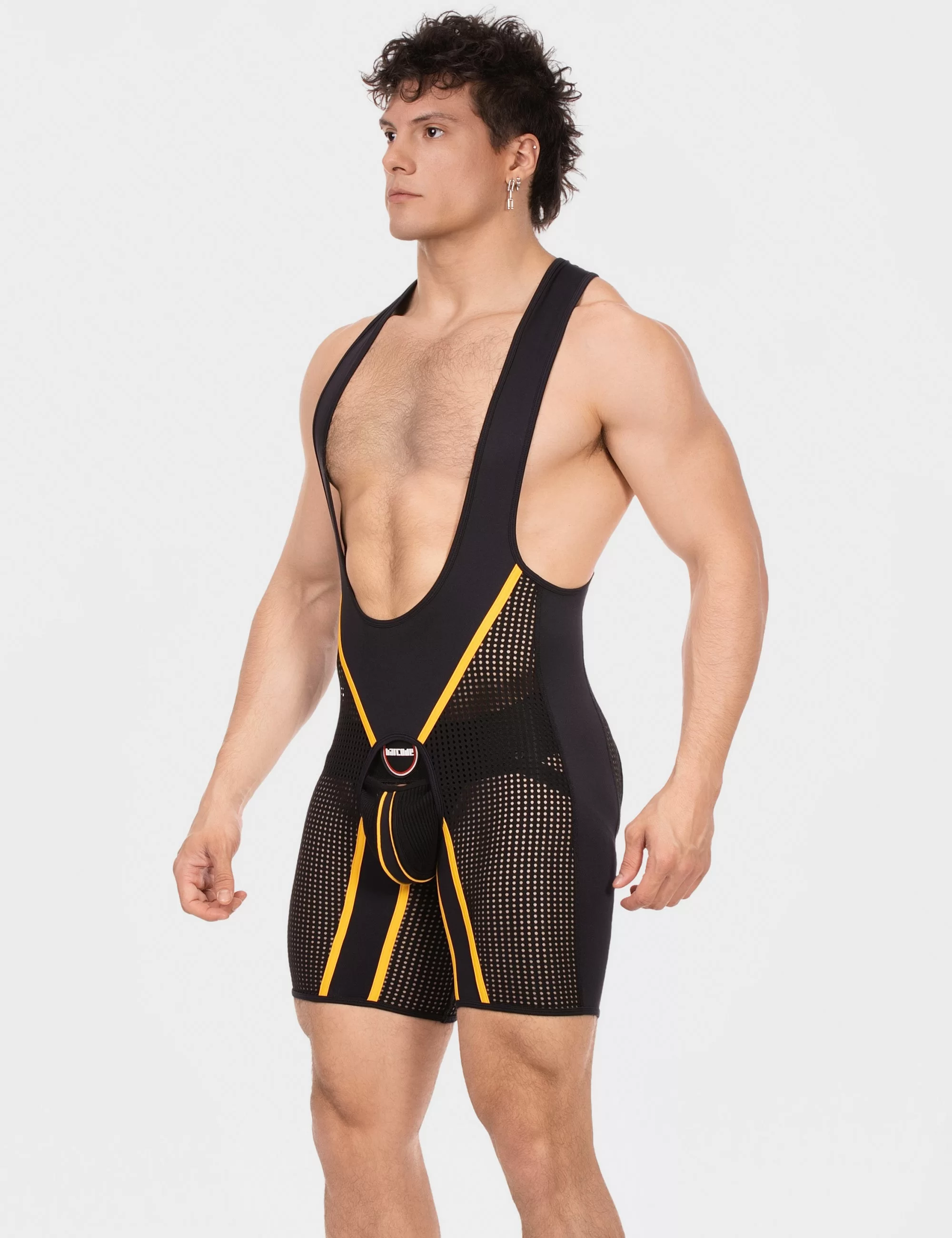Chaps Singlet Krish - Black-Yellow