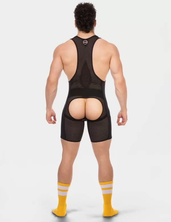 Chaps Singlet Krish - Black-Yellow
