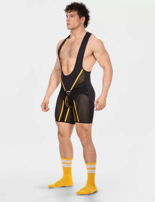 Chaps Singlet Krish - Black-Yellow