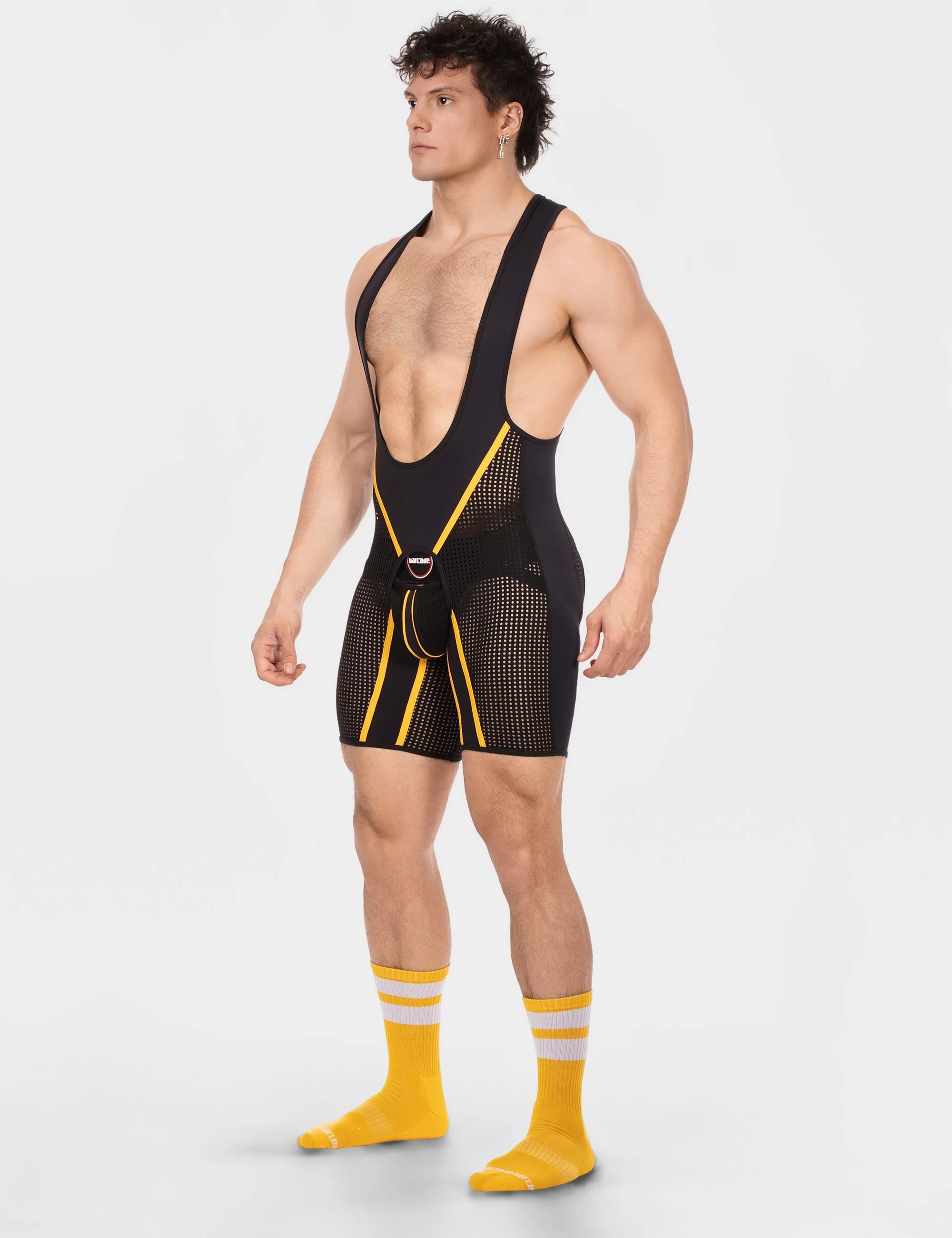 Chaps Singlet Krish - Black-Yellow