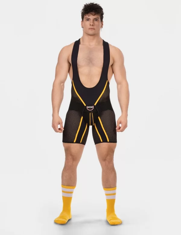 Chaps Singlet Krish - Black-Yellow