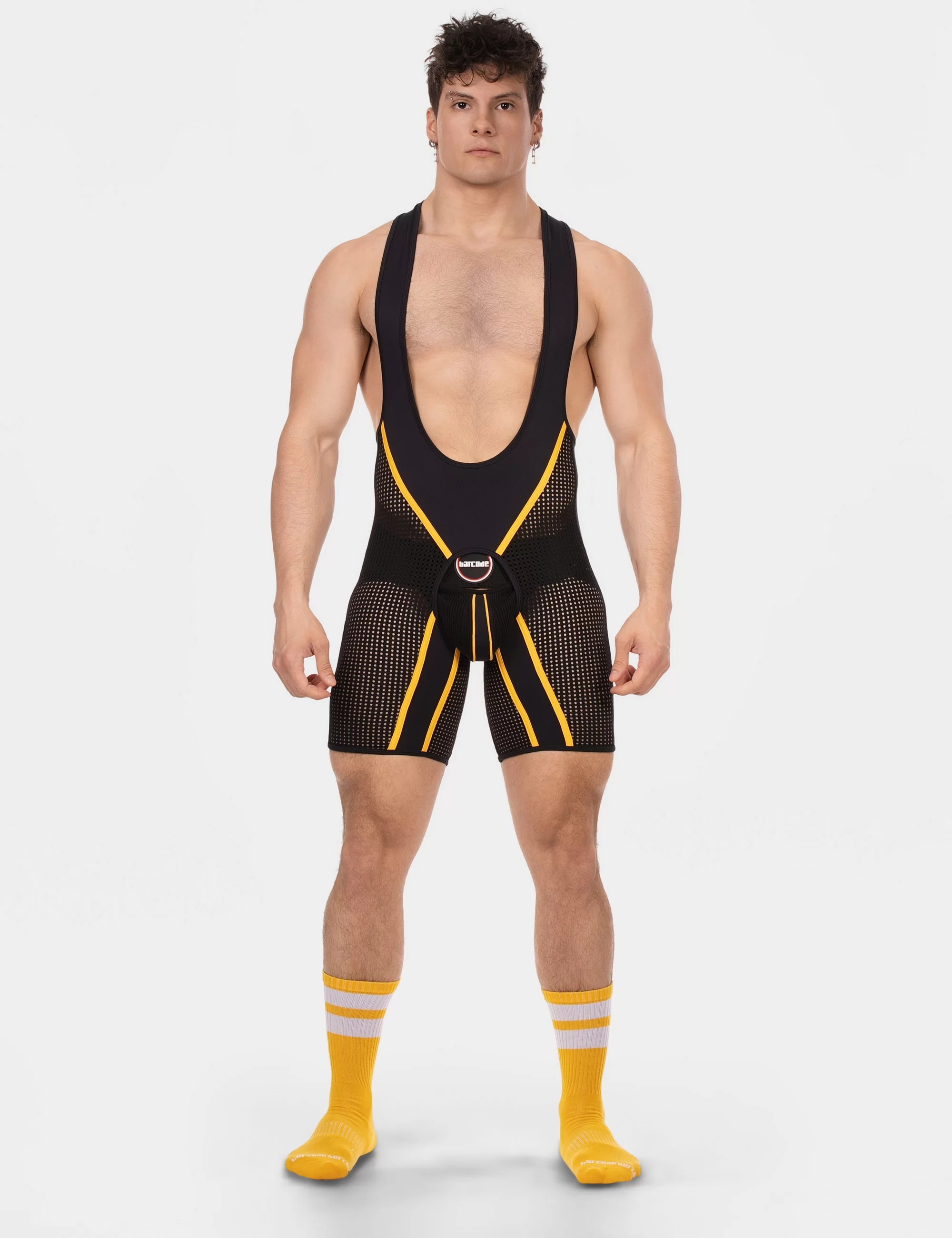 Chaps Singlet Krish - Black-Yellow