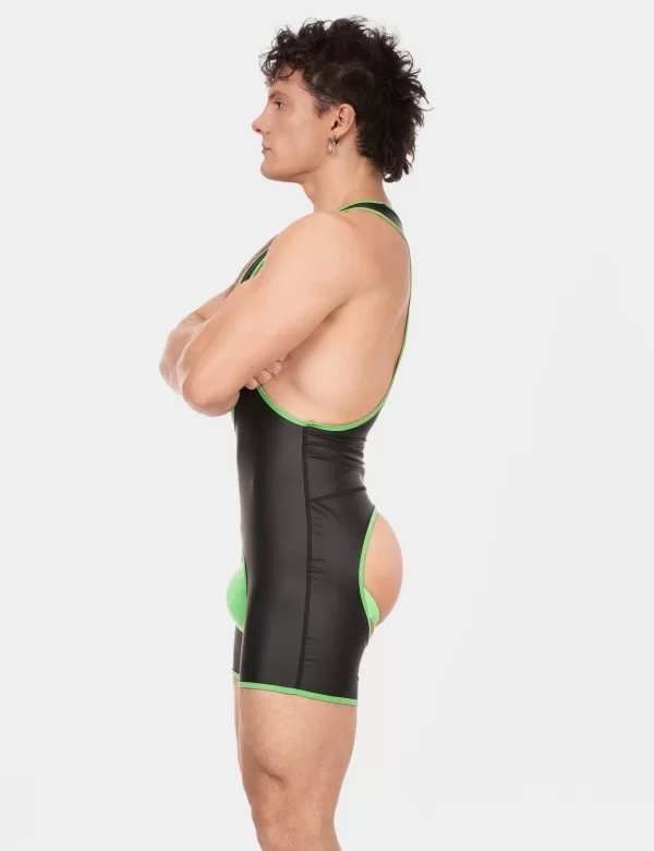 Singlet Kam - Black-Neongreen