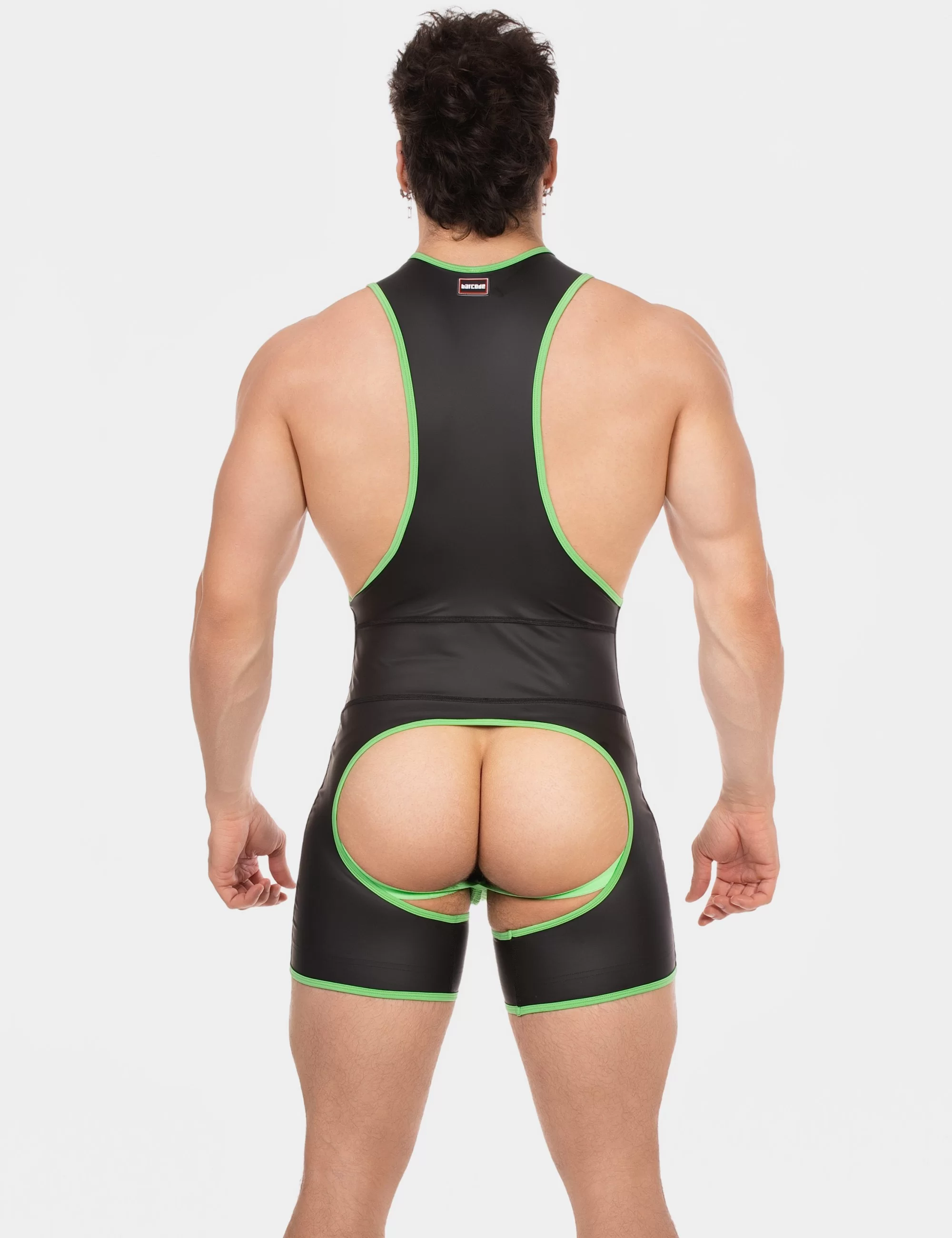 Singlet Kam - Black-Neongreen