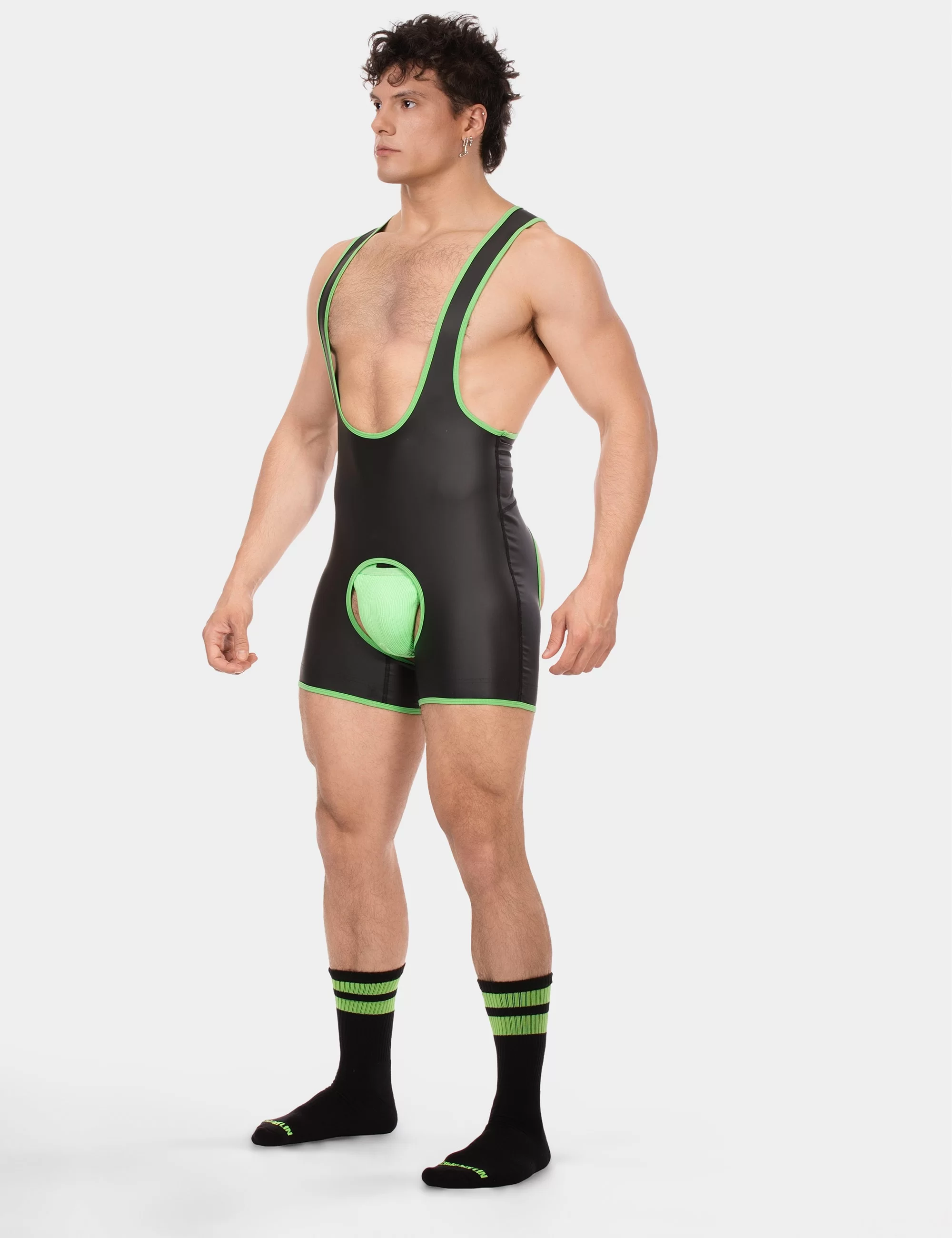 Singlet Kam - Black-Neongreen