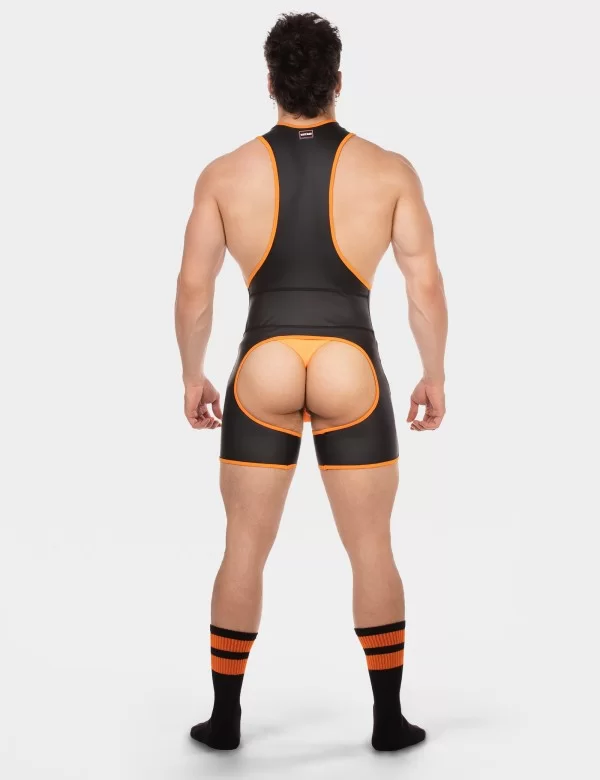 Singlet Kam - Black-Neonorange