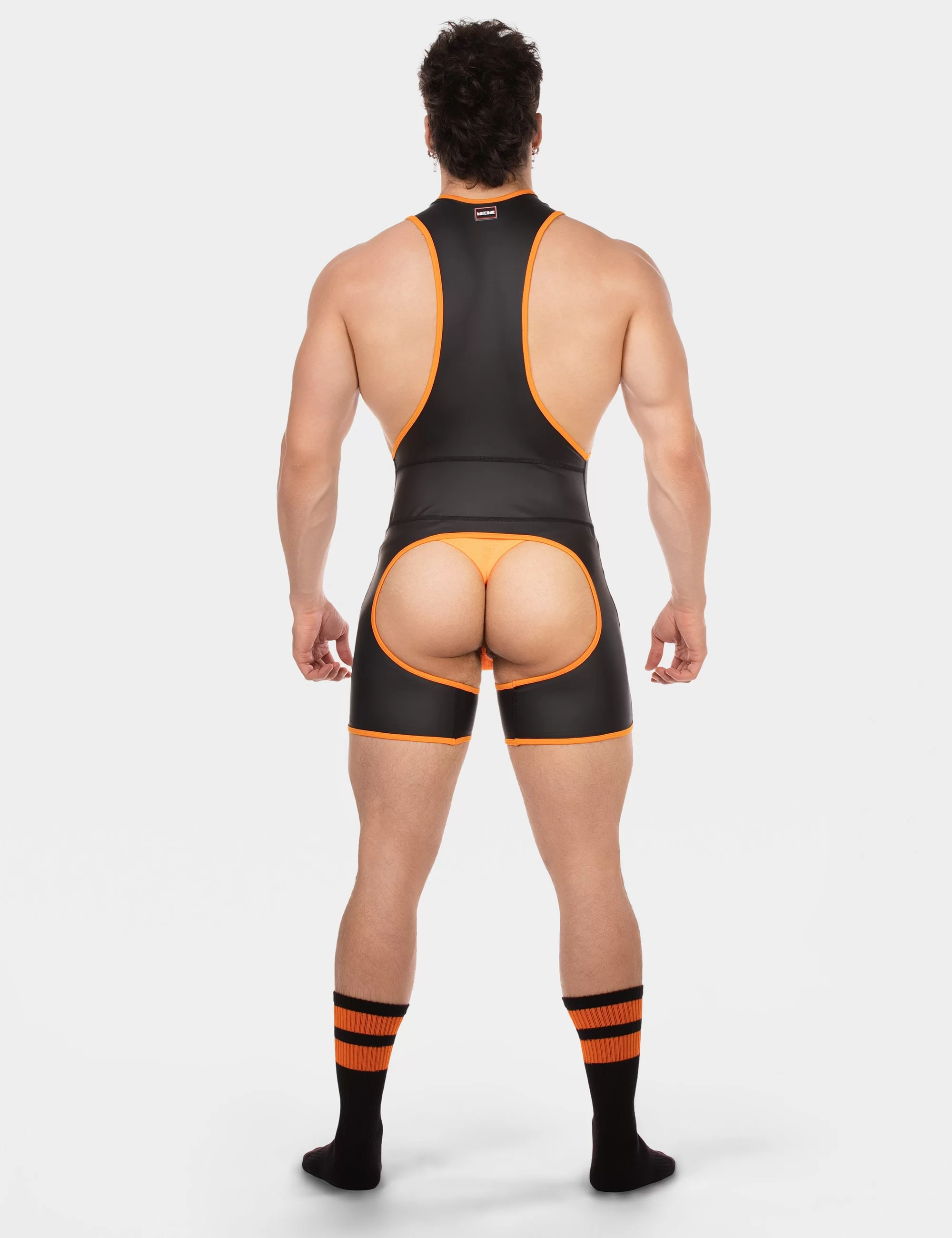 Singlet Kam - Black-Neonorange