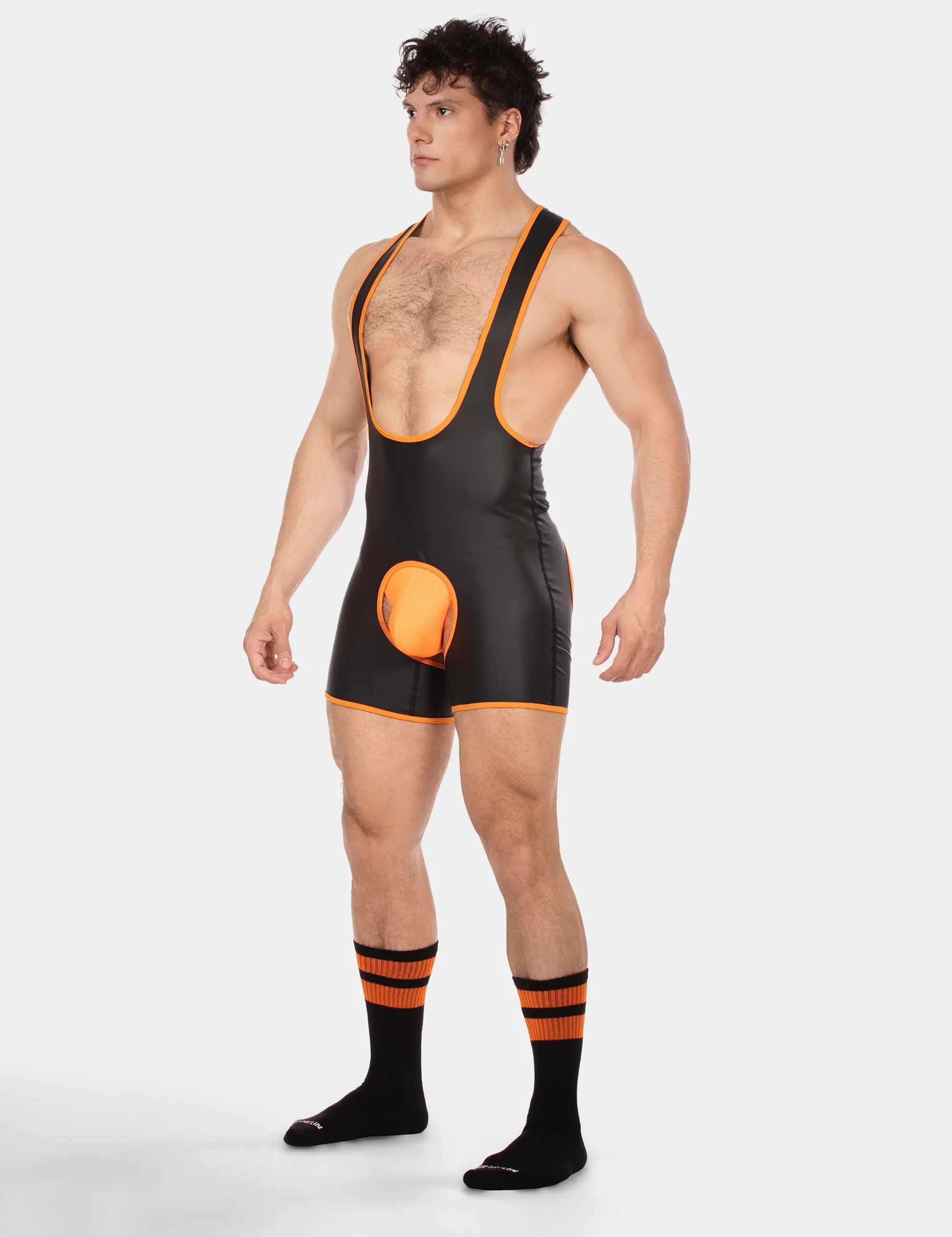 Singlet Kam - Black-Neonorange