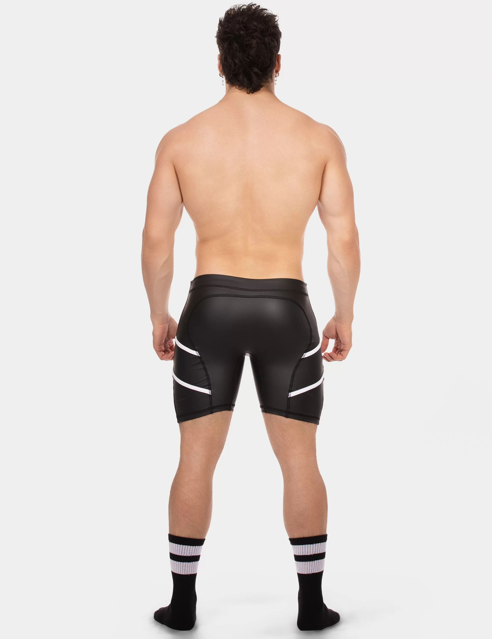 Biker Short Nuru - Black-White Biker Short Nuru - Black-White