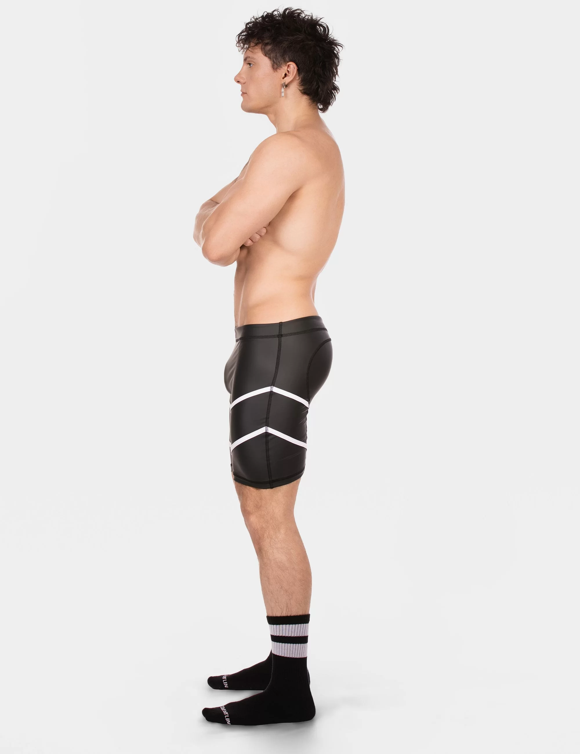 Biker Short Nuru - Black-White Biker Short Nuru - Black-White