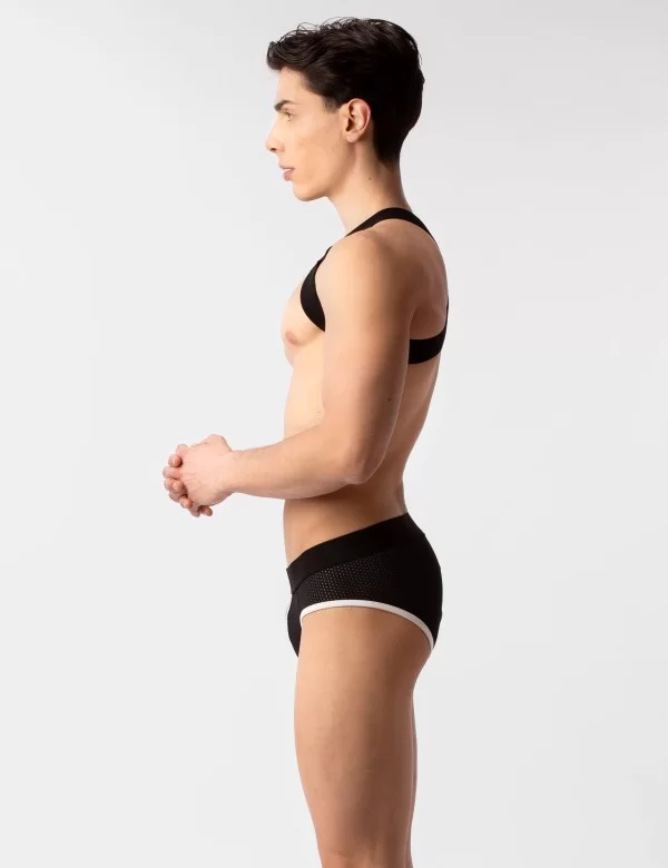 Mesh Brief Sicile - Black-White