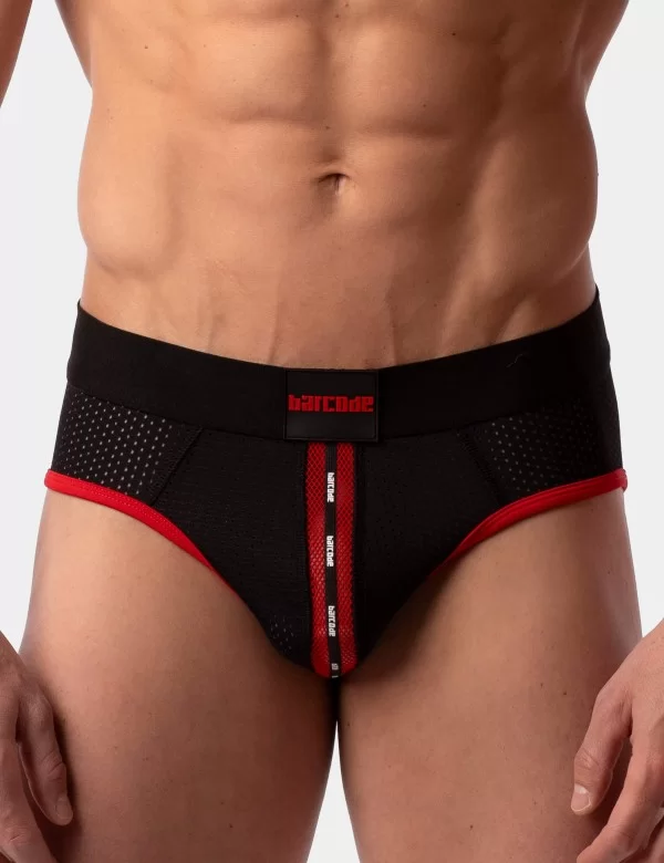 Mesh Brief Sicile - Black-Red