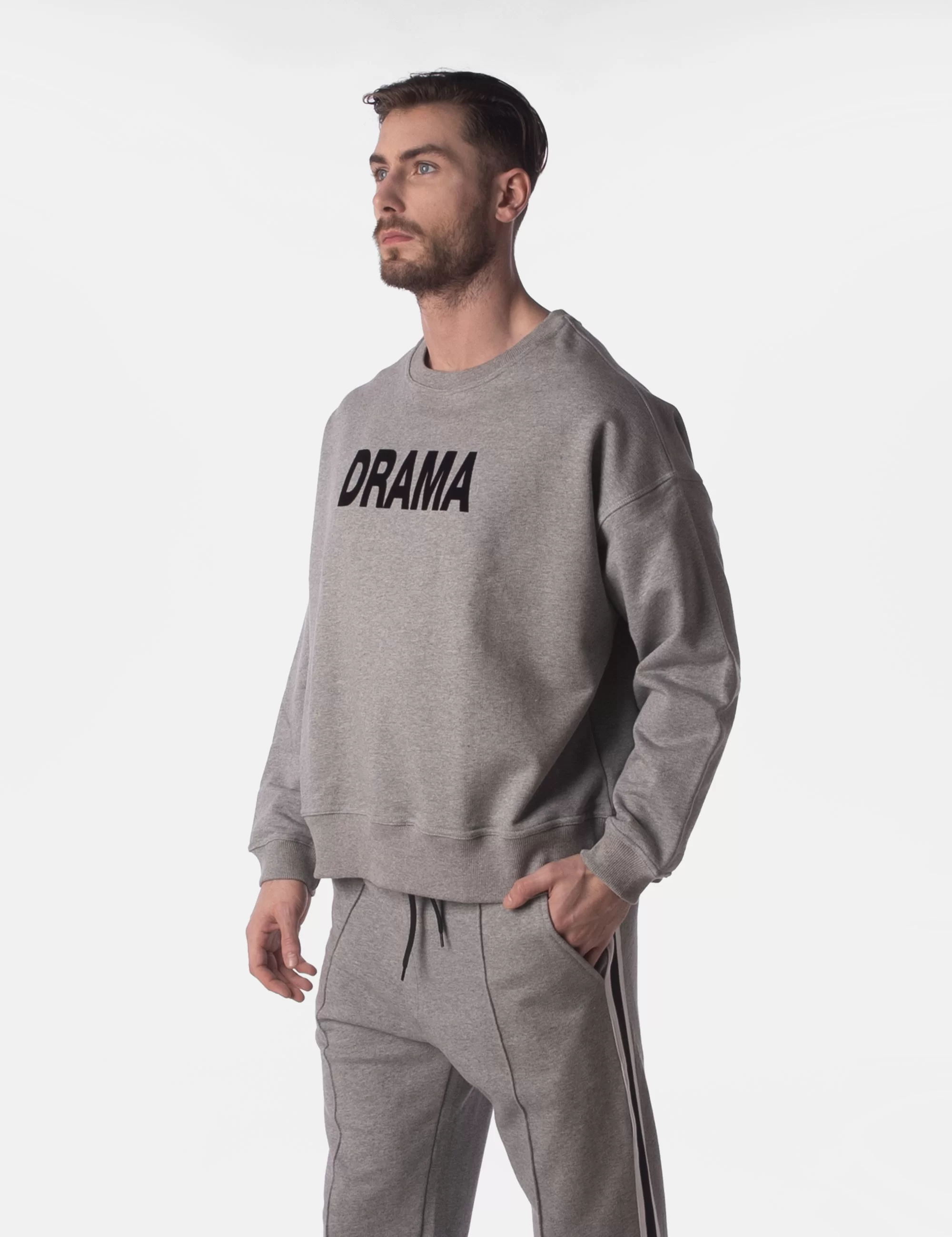 Fleece Pullover Drama - Grey Fleece Pullover Drama - Grey