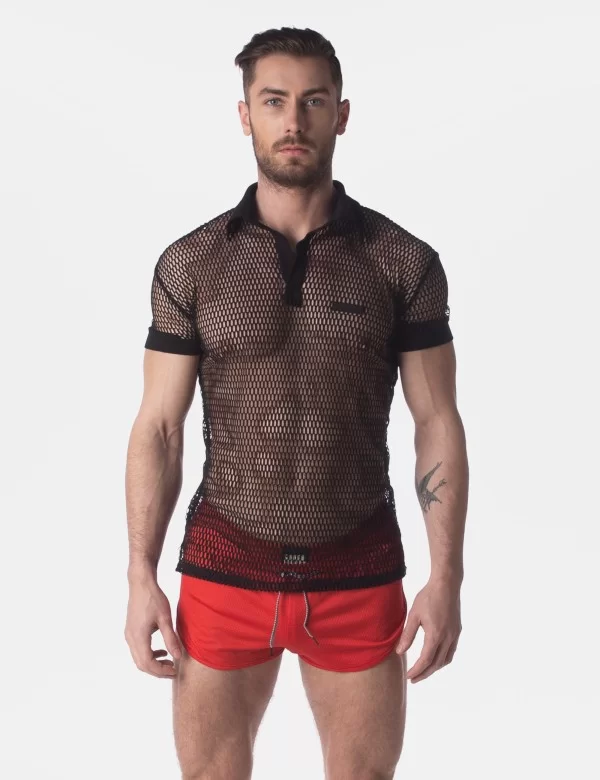 Mesh Polo Dourok - Black