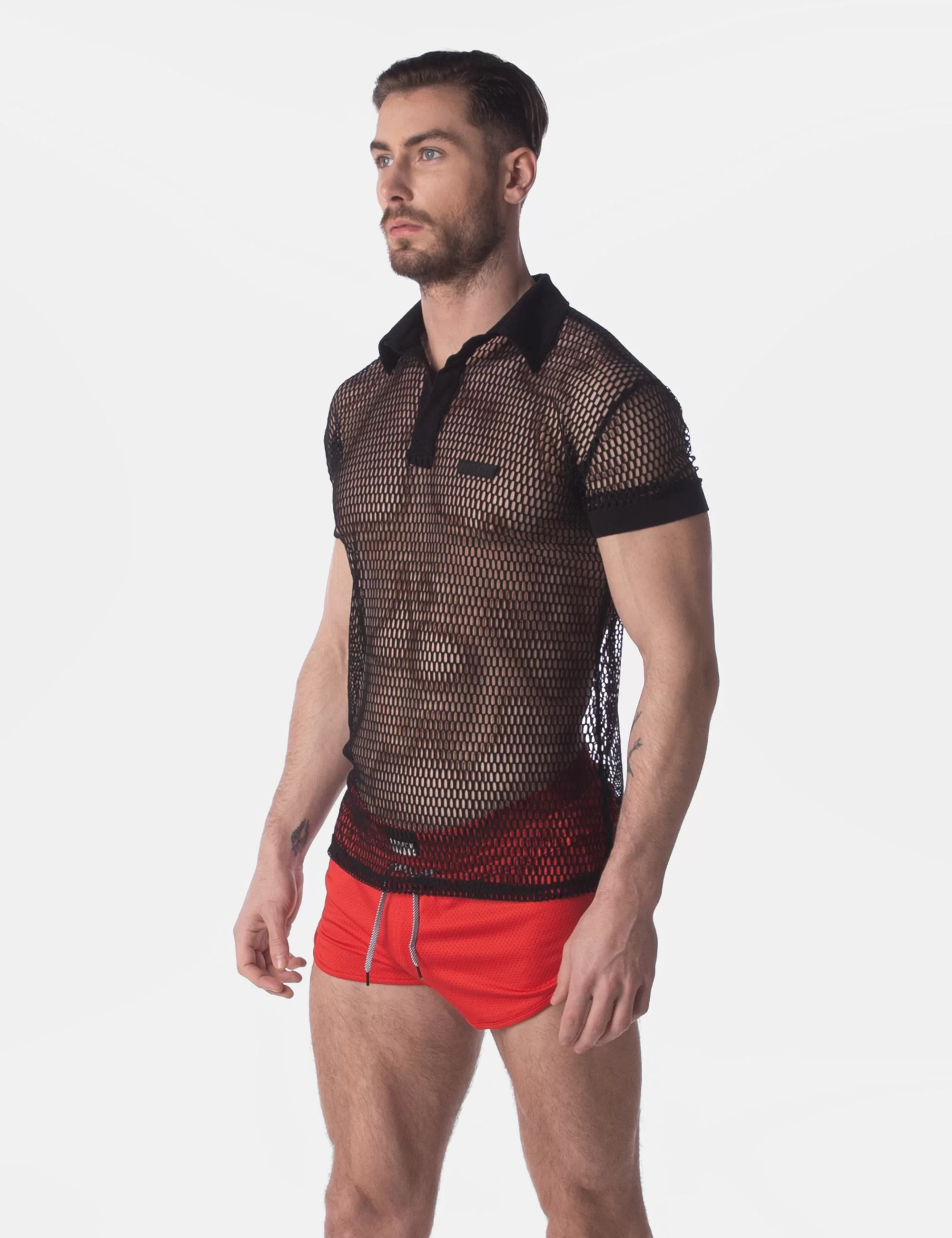 Mesh Polo Dourok - Black Mesh Polo Dourok - Black