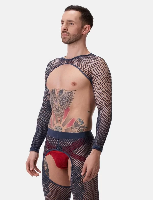 Fishnet Sleeves Poggio - Navy